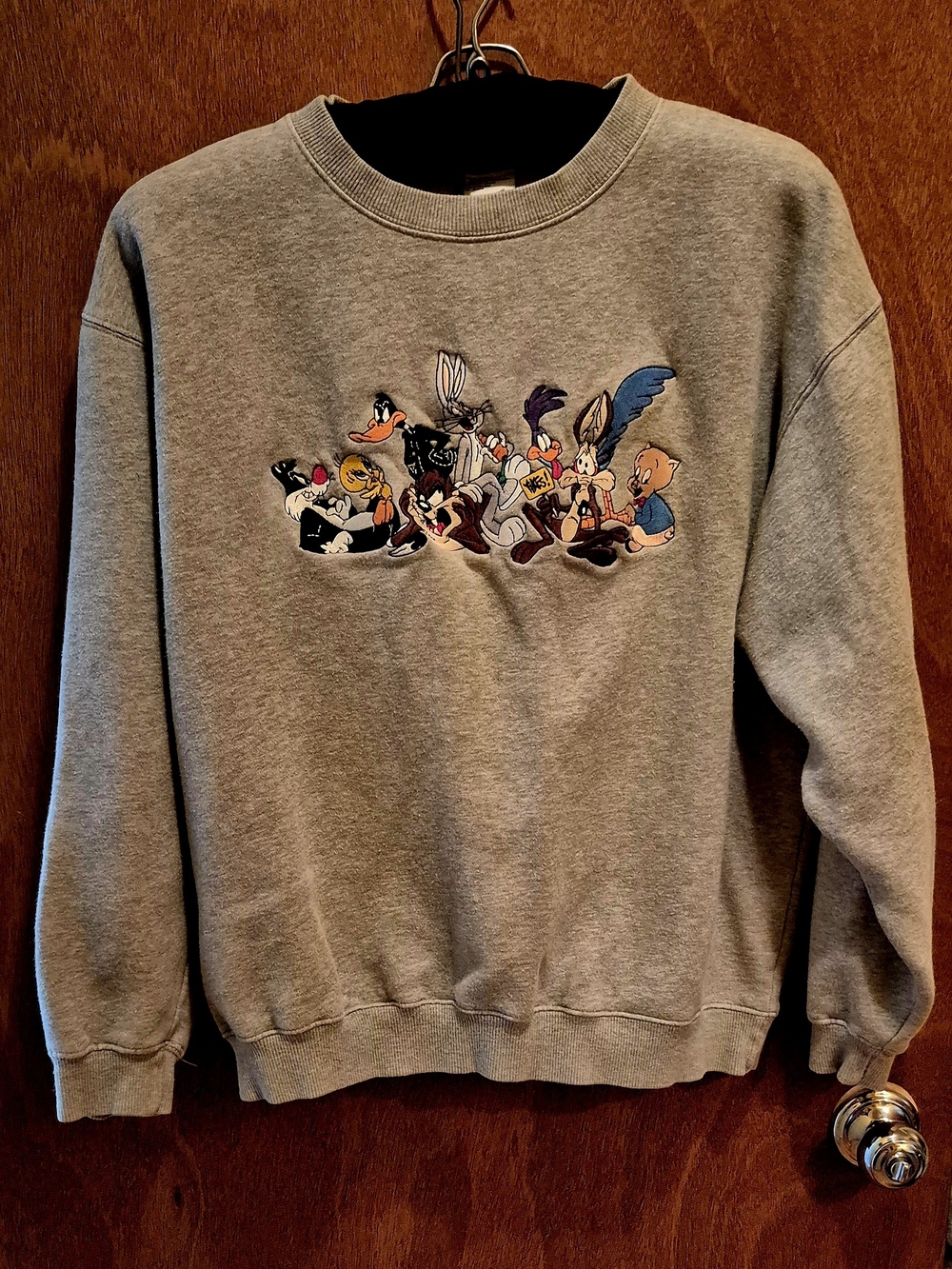 Rare Vintage 1991 Looney Tunes Embroidered Crewneck Sweatshirt